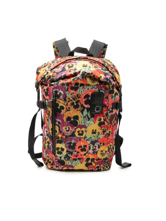 Loewe Anagram Joe Brainard Panji Roll Top Backpack Multicolor Nylon Leather 1
